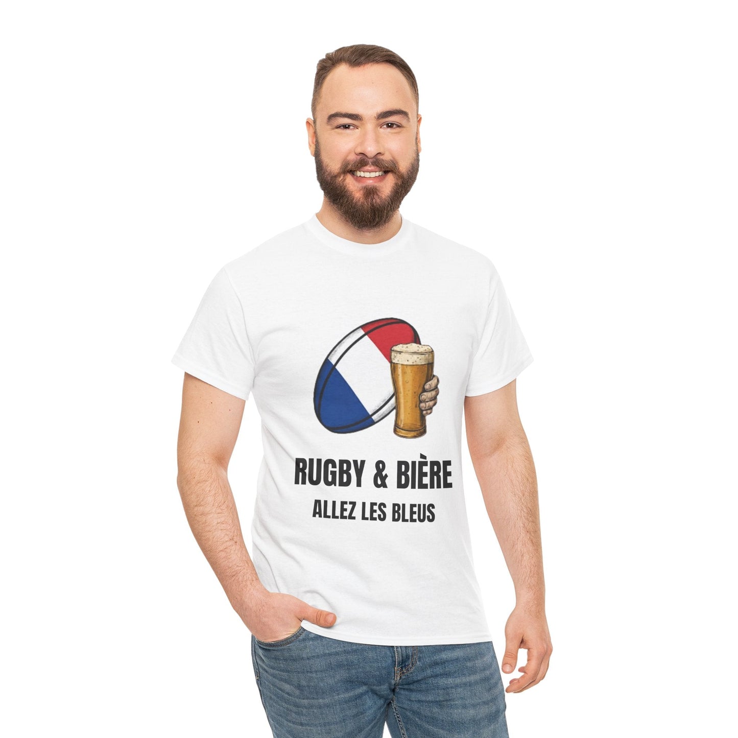 Rugby France & Beer T-shirt - Allez Les Bleus | Matchwear - Rugby & Beer