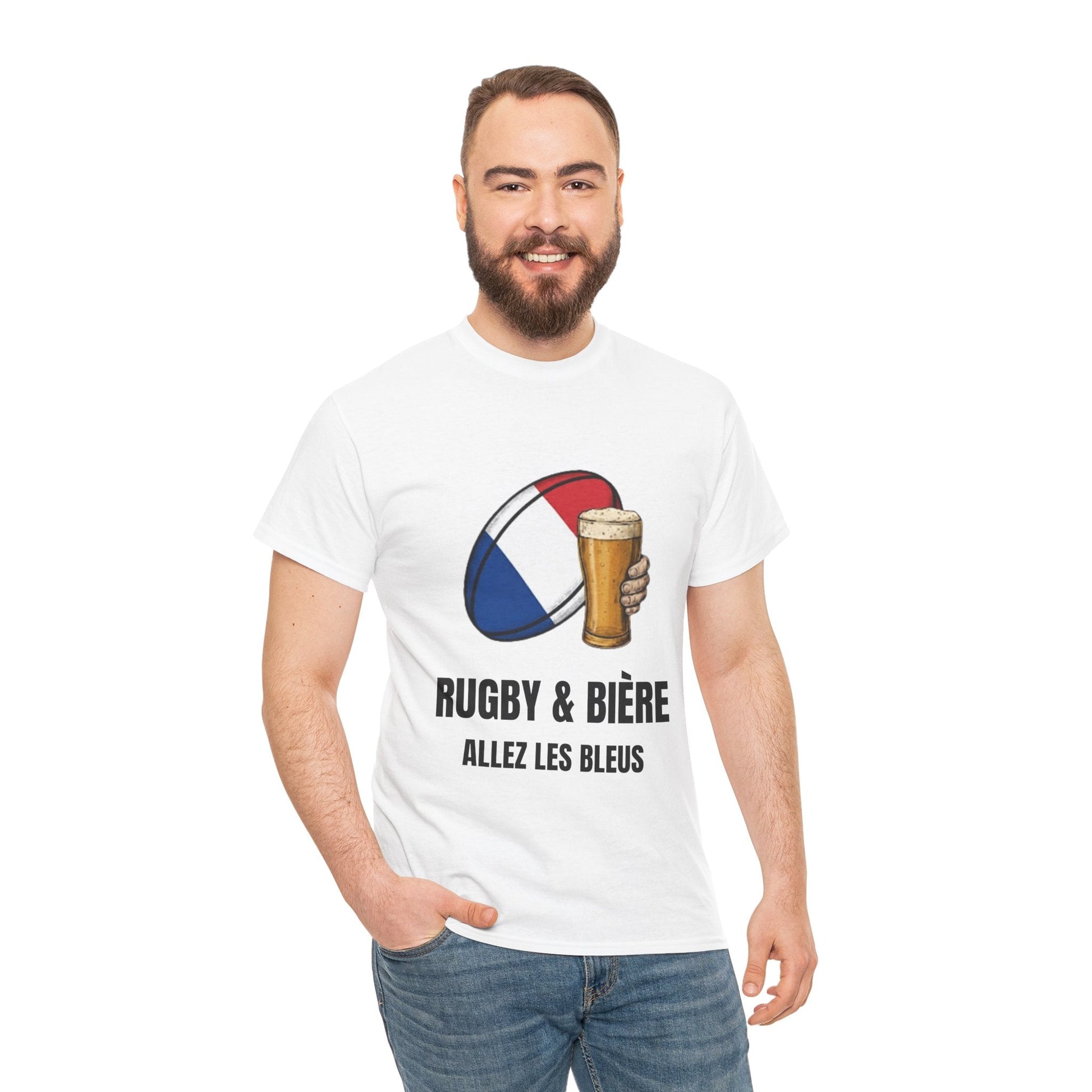 Rugby France & Beer T-shirt - Allez Les Bleus | Matchwear - Rugby & Beer