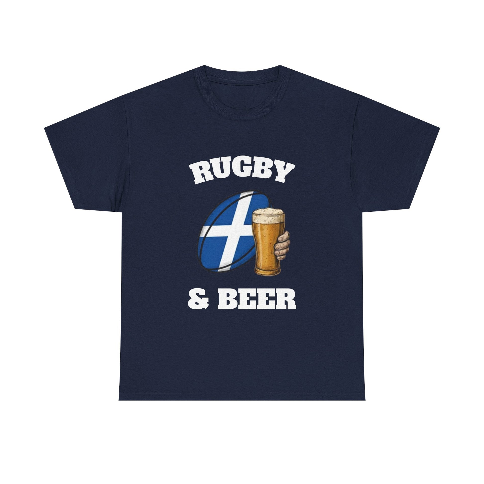 Scotland Rugby & Beer T-Shirt – Perfect for Match Days, Gifts & Lads Trips - Rugby & Beer