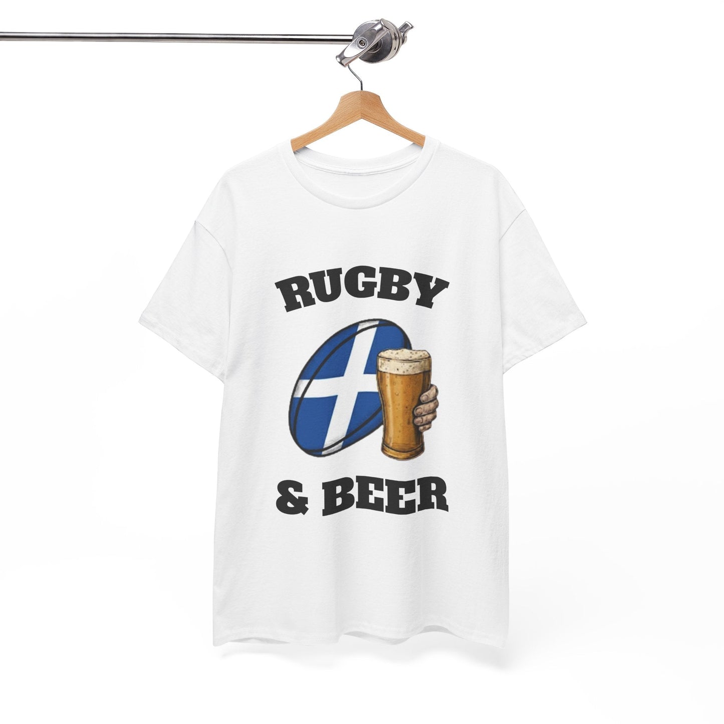 Scotland Rugby & Beer T-Shirt – Perfect for Match Days, Gifts & Lads Trips - Rugby & Beer