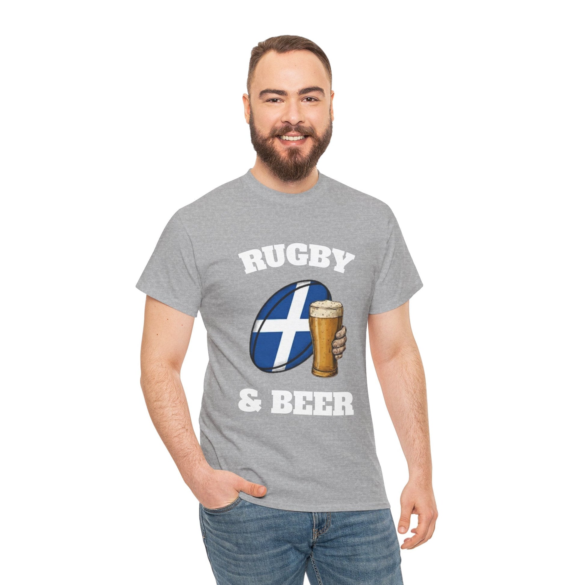 Scotland Rugby & Beer T-Shirt – Perfect for Match Days, Gifts & Lads Trips - Rugby & Beer