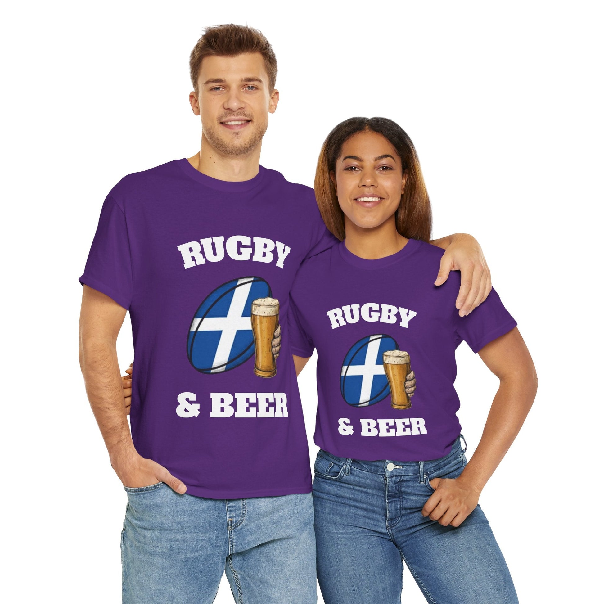 Scotland Rugby & Beer T-Shirt – Perfect for Match Days, Gifts & Lads Trips - Rugby & Beer