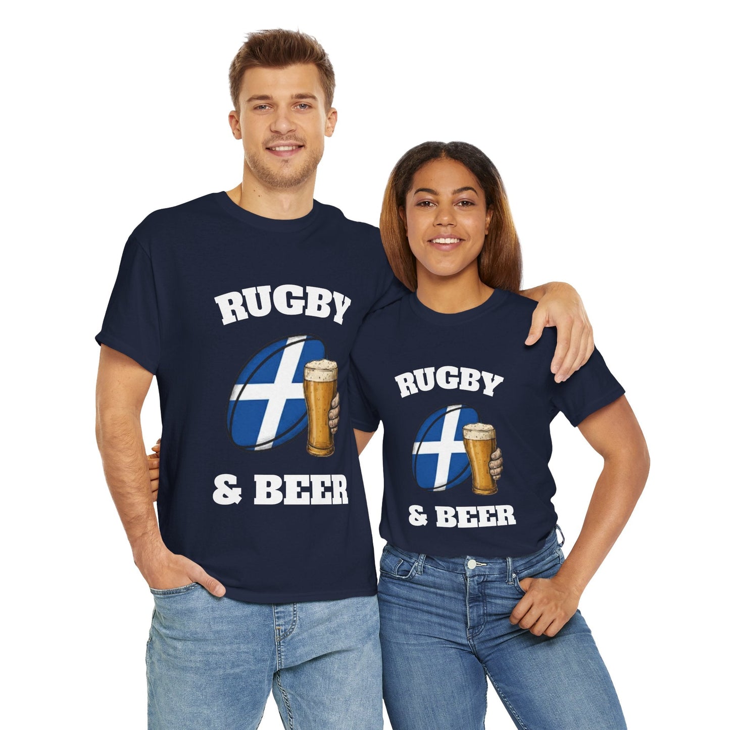 Scotland Rugby & Beer T-Shirt – Perfect for Match Days, Gifts & Lads Trips - Rugby & Beer