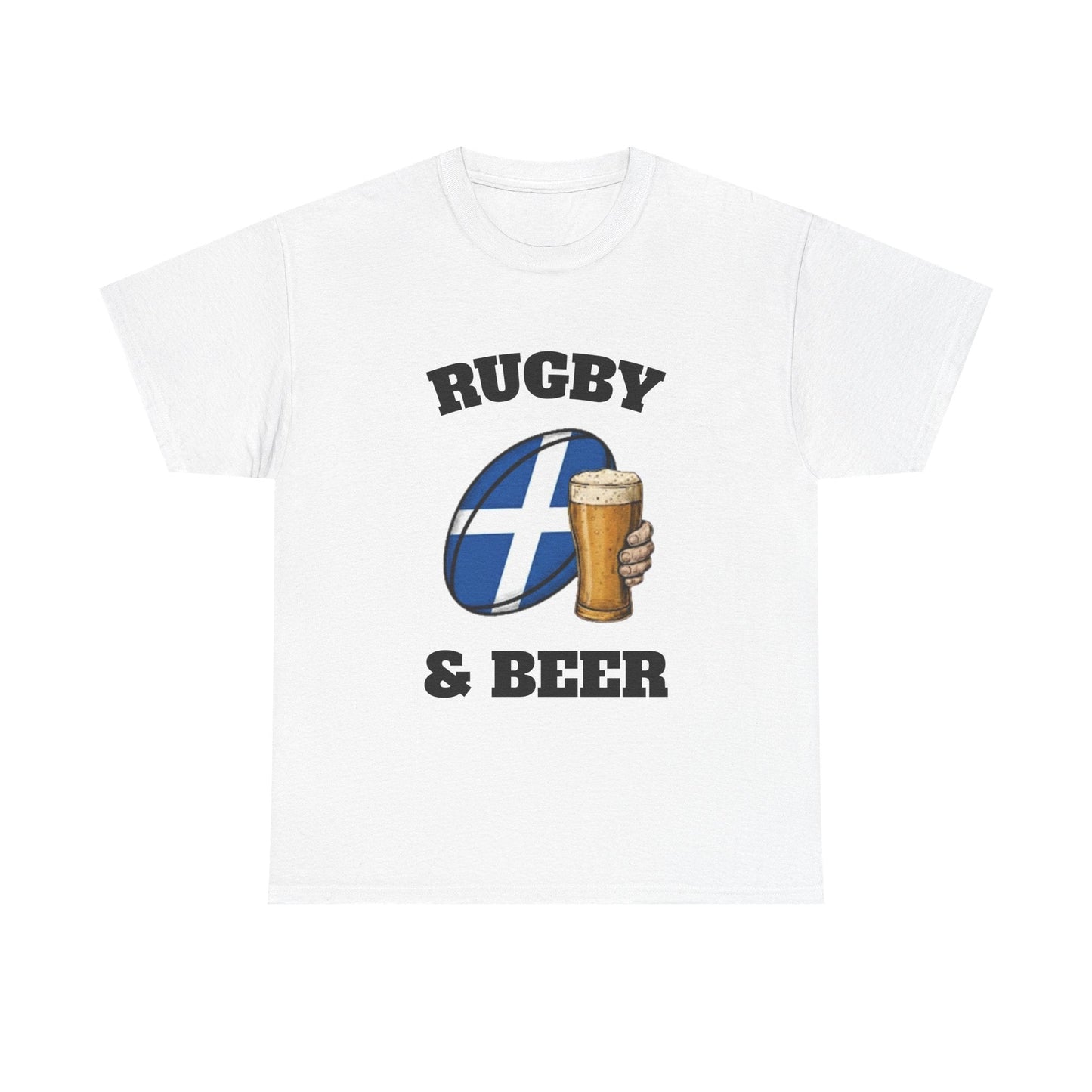 Scotland Rugby & Beer T-Shirt – Perfect for Match Days, Gifts & Lads Trips - Rugby & Beer