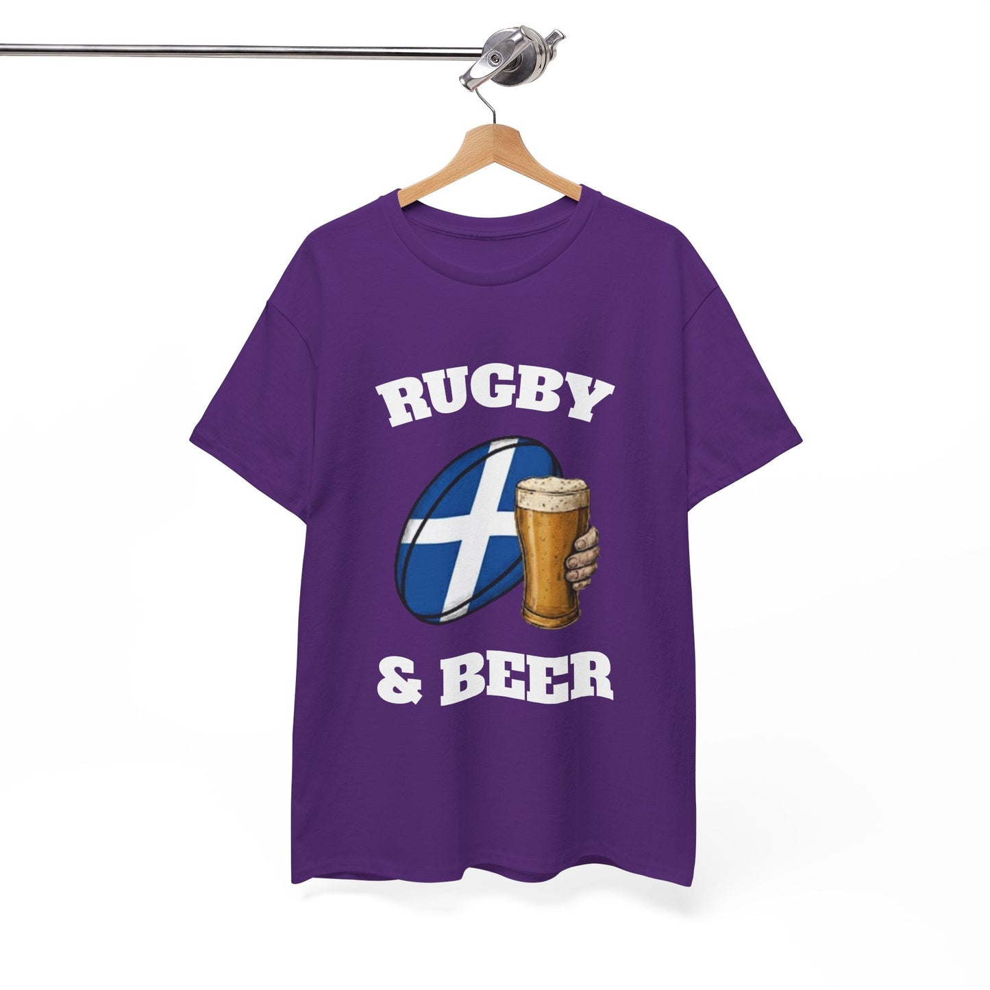 Scotland Rugby & Beer T-Shirt – Perfect for Match Days, Gifts & Lads Trips - Rugby & Beer