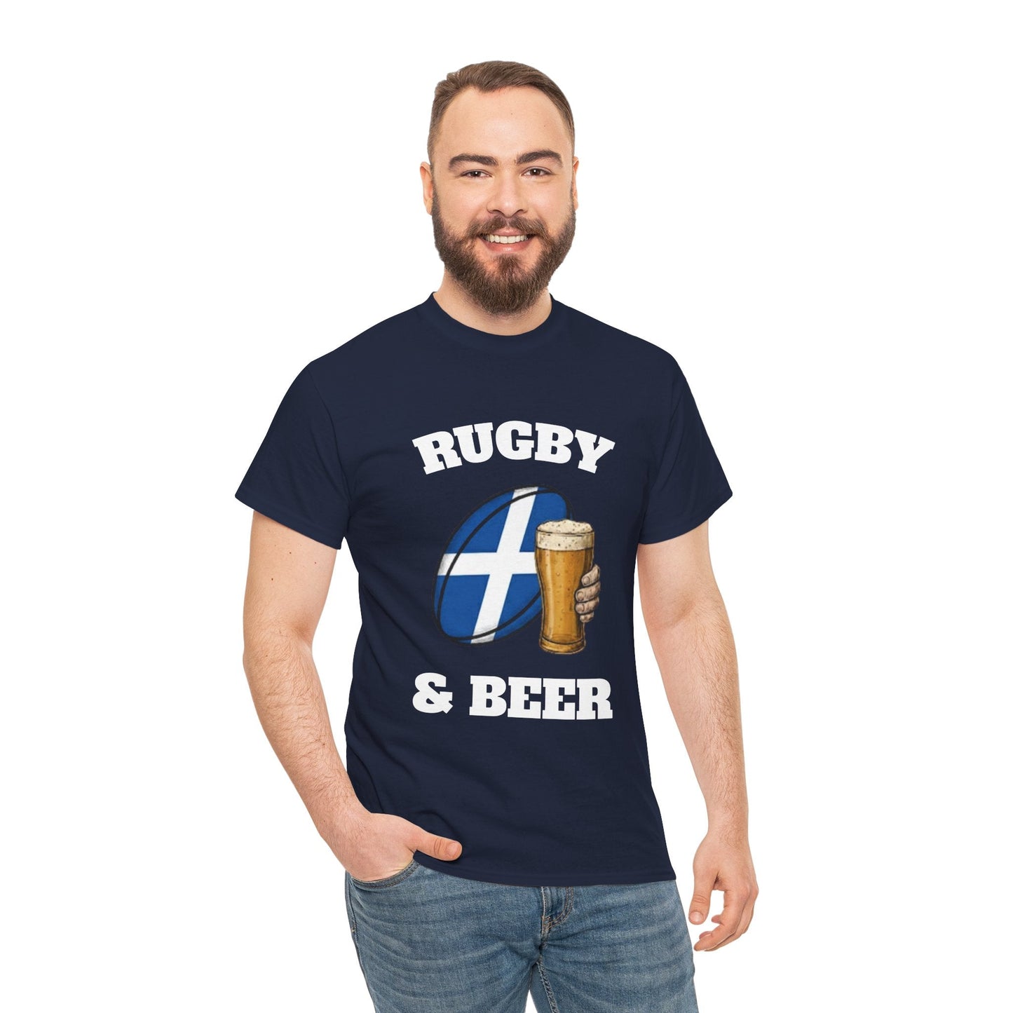 Scotland Rugby & Beer T-Shirt – Perfect for Match Days, Gifts & Lads Trips - Rugby & Beer