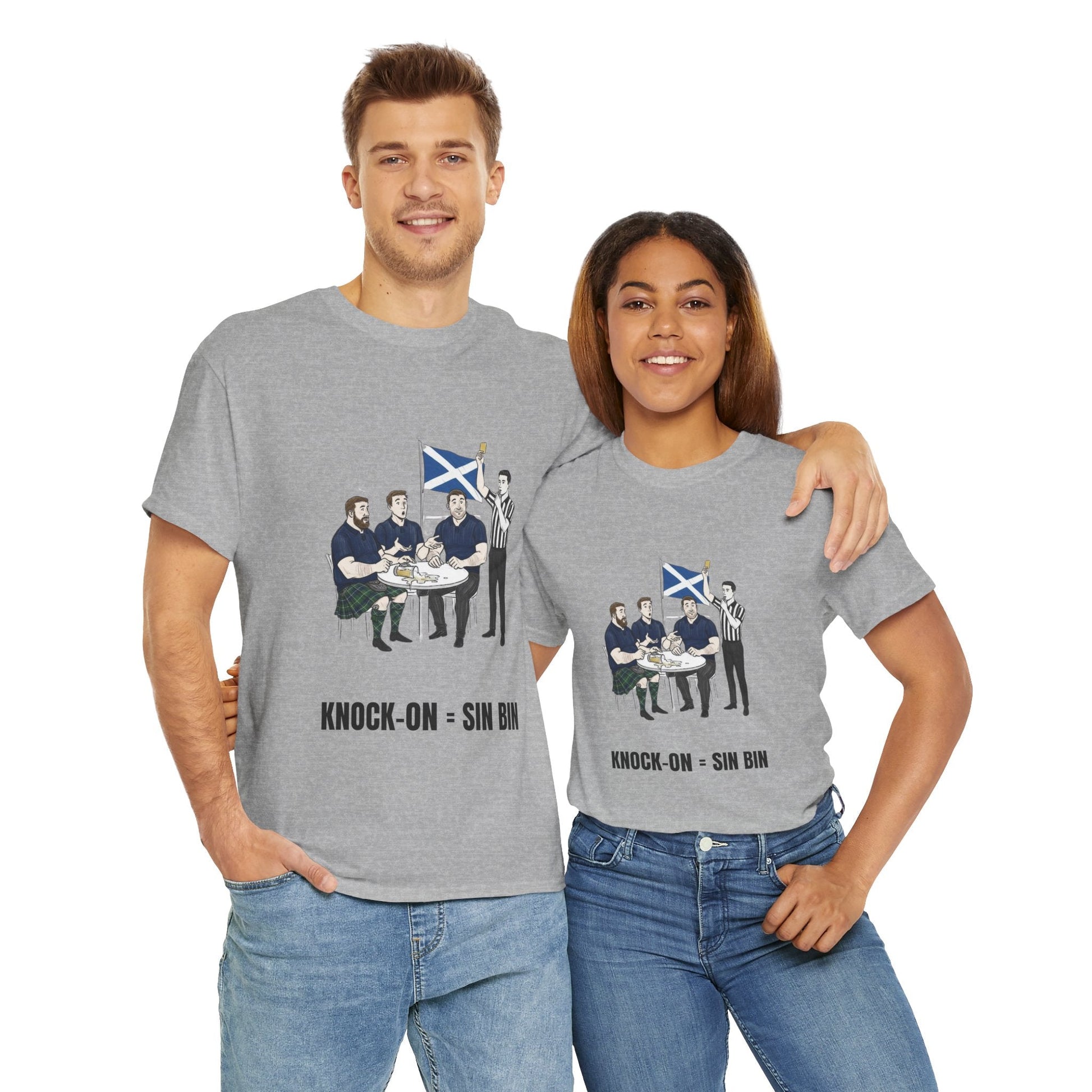 Scottish Rugby & Beer T-Shirt – Yellow Card Pint Spill | Funny Rugby Fans Tee - Rugby & Beer