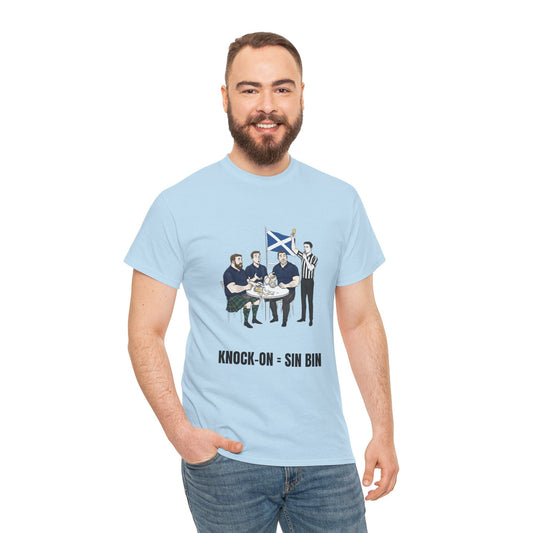 Scottish Rugby & Beer T-Shirt – Yellow Card Pint Spill | Funny Rugby Fans Tee - Rugby & Beer