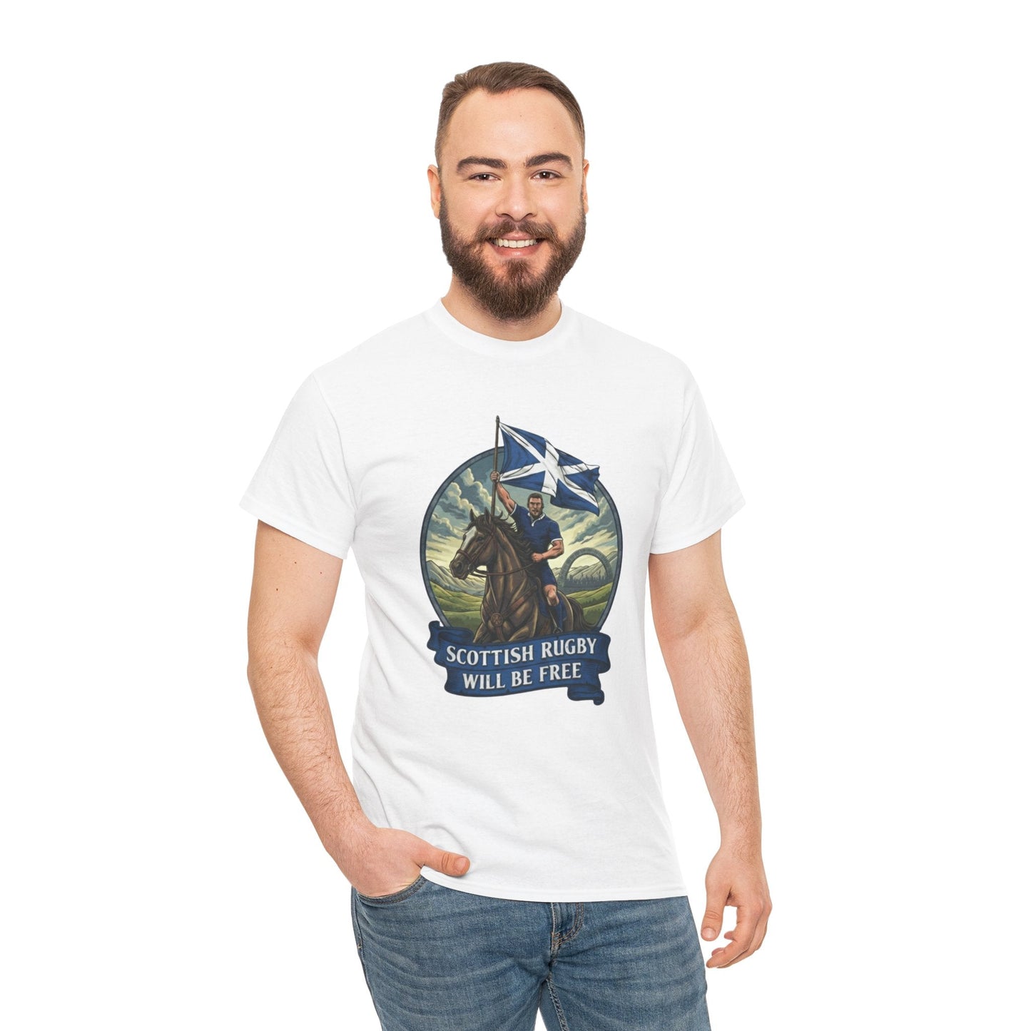 Scottish Rugby T-Shirt – “Scottish Rugby Will Be Free” | Scotland Rugby Fan Gift - Rugby & Beer