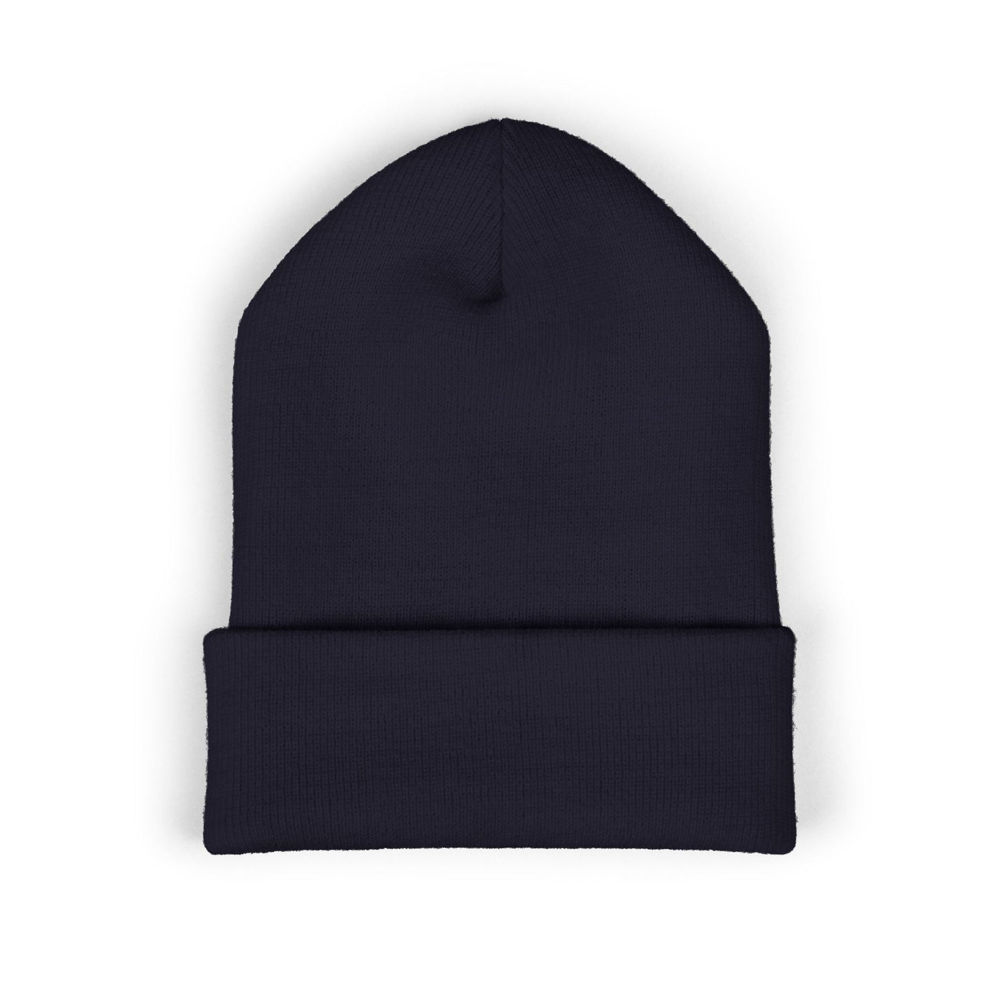Scrum & Stout Navy Beanie | Irish Rugby Fan Knit Hat | Rugby & Beer Cuffed Beanie - Rugby & Beer