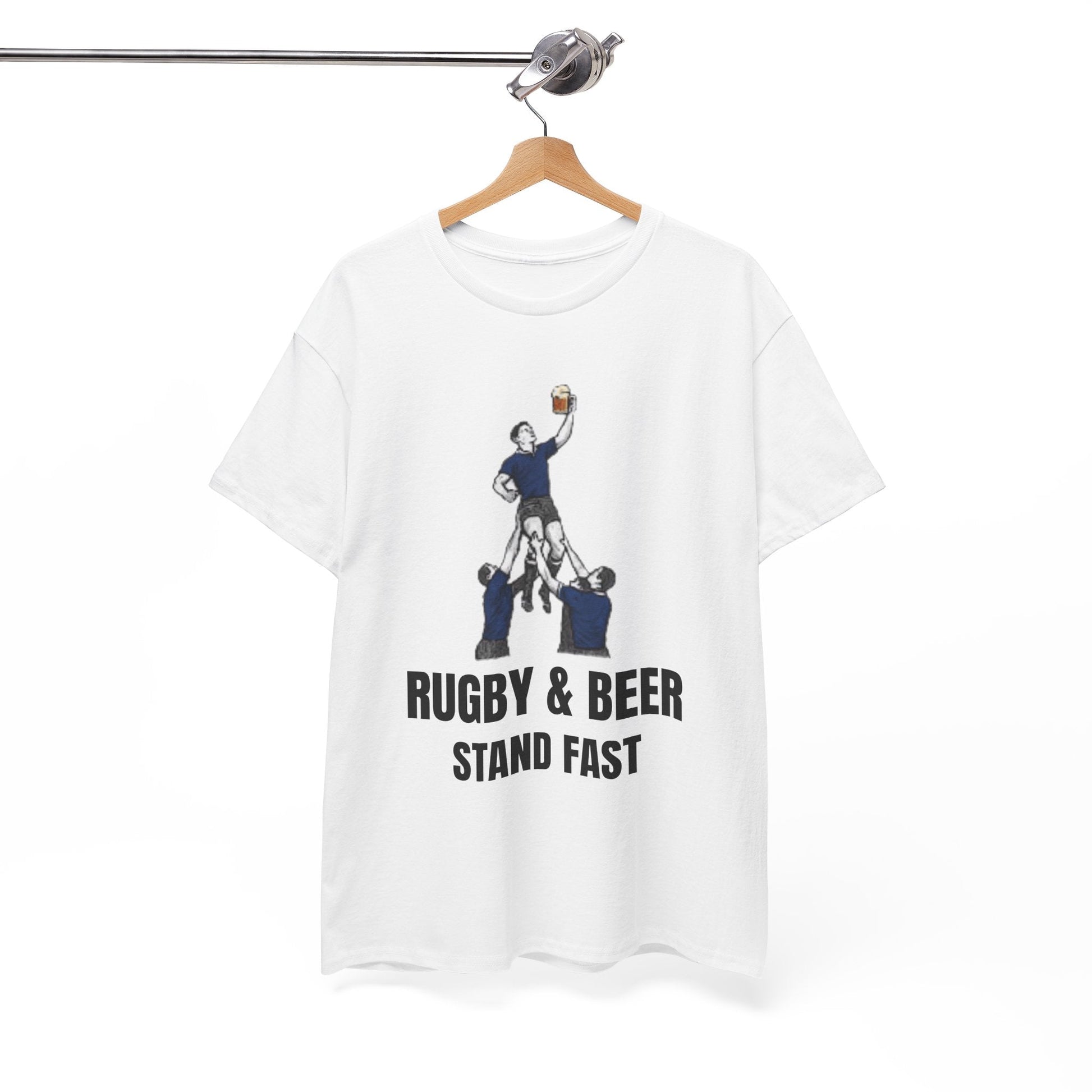 Stand Fast Scotland Rugby T-Shirt | Rugby & Beer Fan Tee - Rugby & Beer