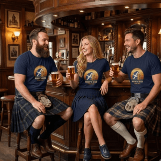 Vintage Scottish Rugby T-Shirt | Rugby & Beer “Stand Fast” – Funny Scotland Rugby Tee - Rugby & Beer