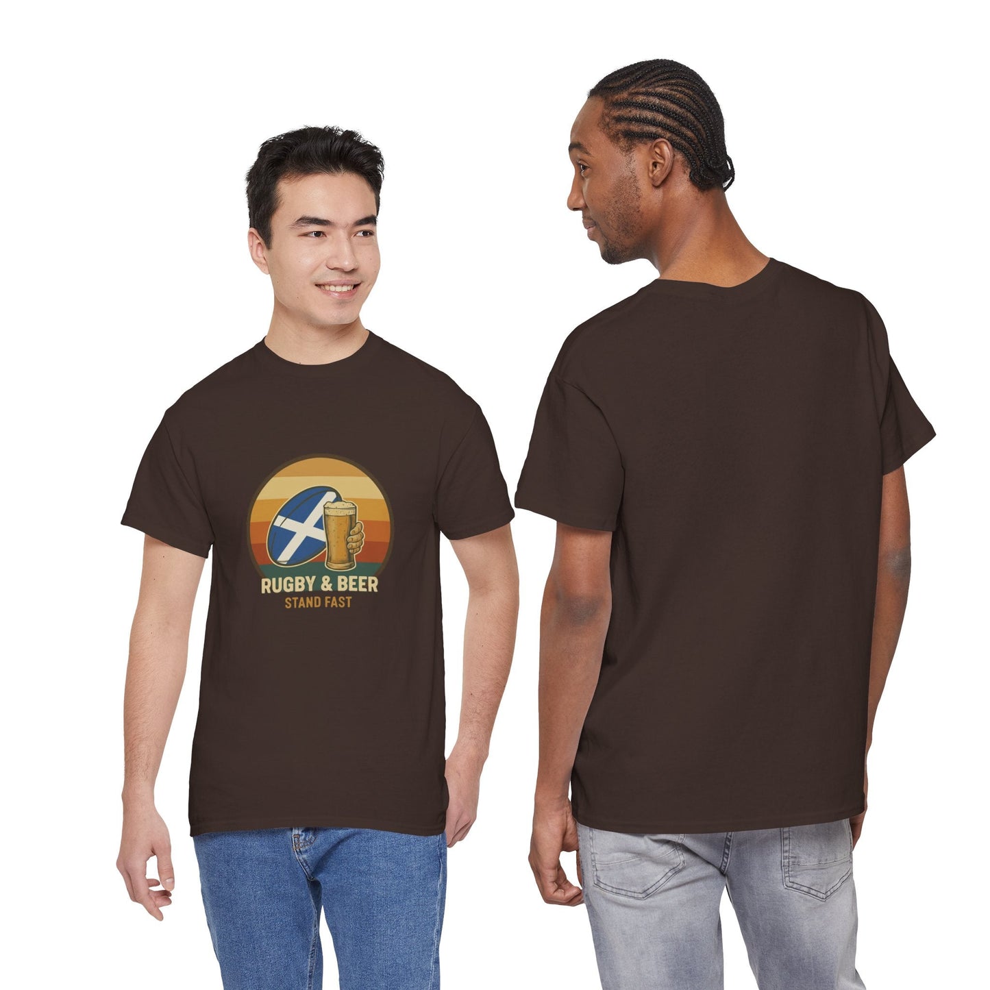 Vintage Scottish Rugby T-Shirt | Rugby & Beer “Stand Fast” – Funny Scotland Rugby Tee - Rugby & Beer