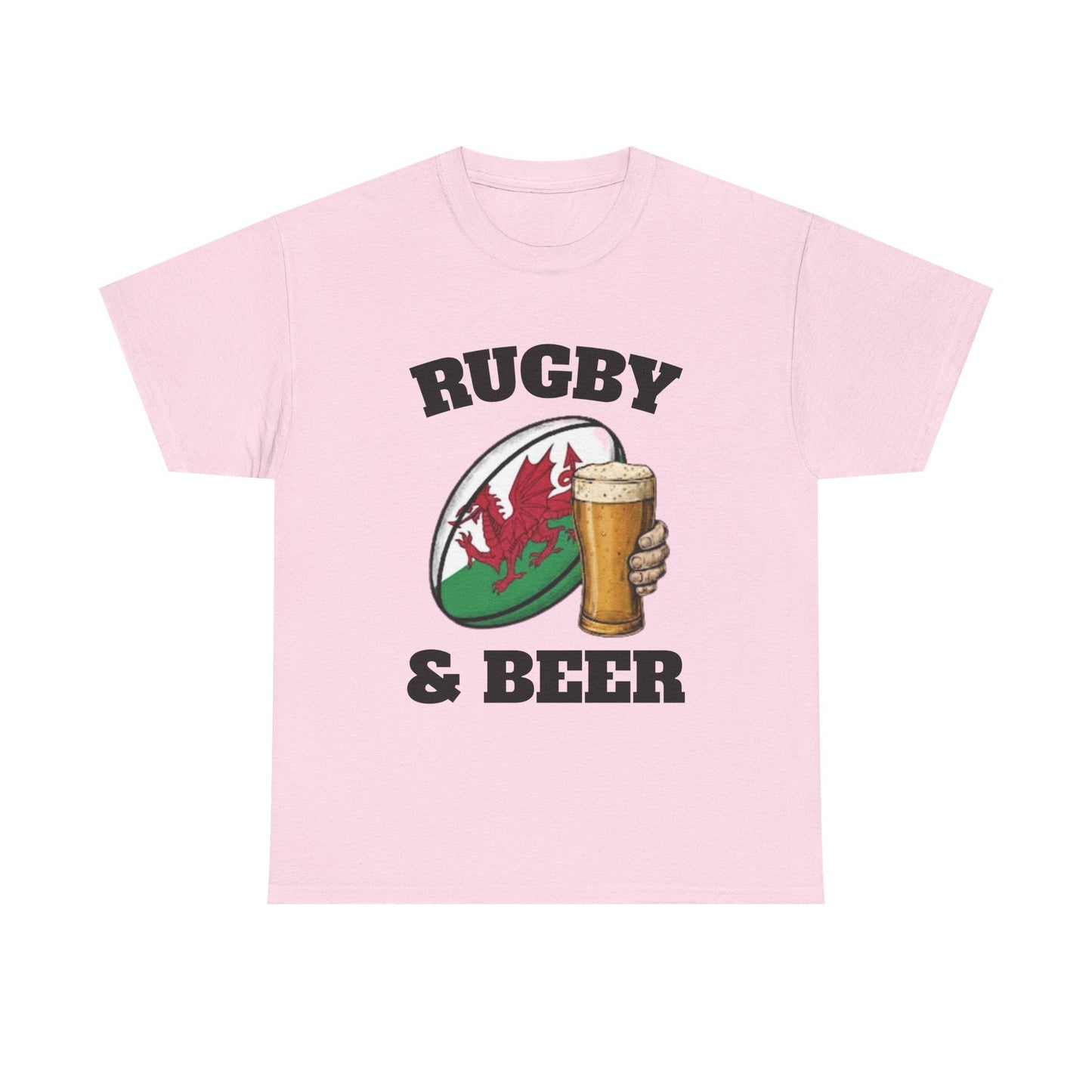 Wales Rugby & Beer T-Shirt – Perfect for Match Days, Gifts & Lads Trips - Rugby & Beer