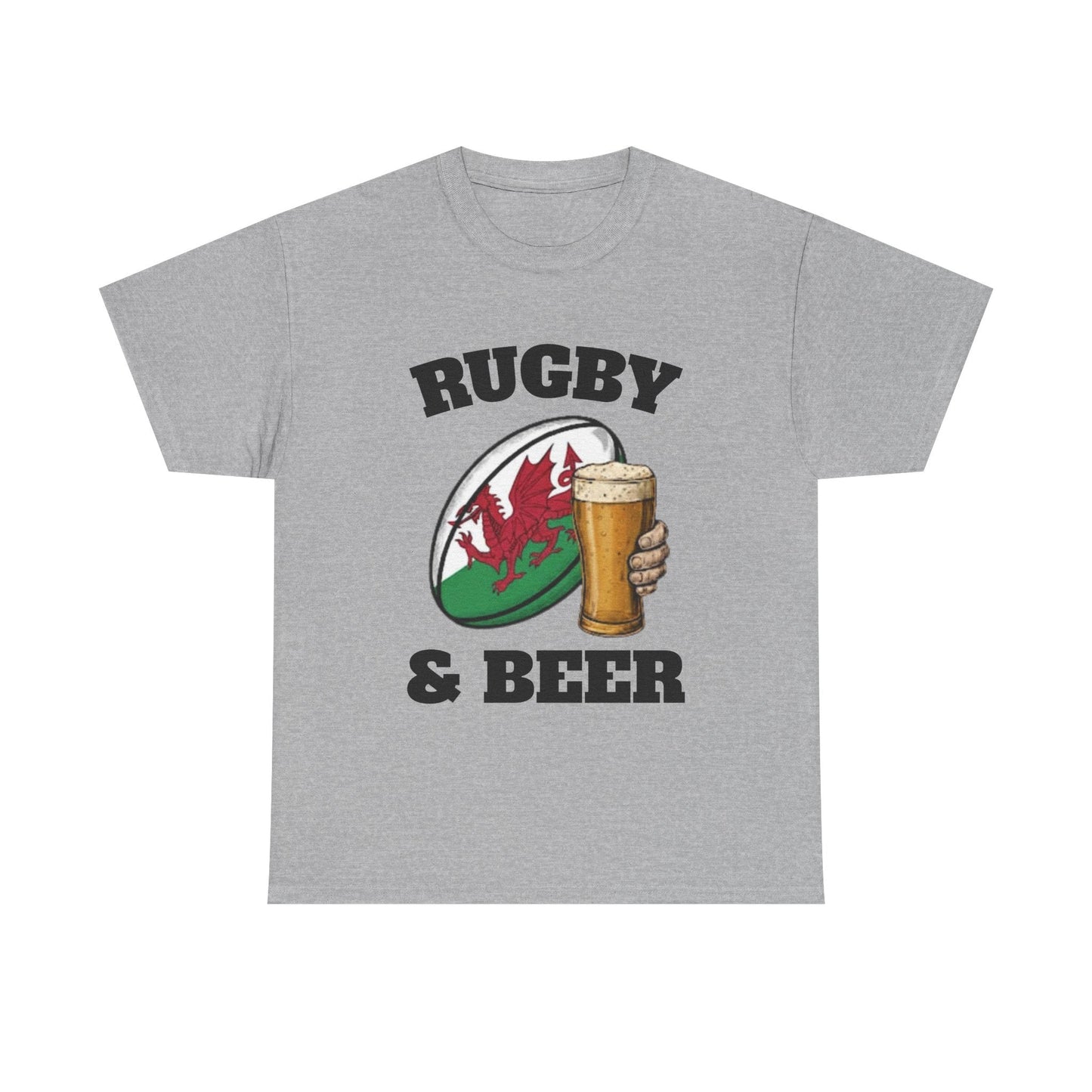 Wales Rugby & Beer T-Shirt – Perfect for Match Days, Gifts & Lads Trips - Rugby & Beer
