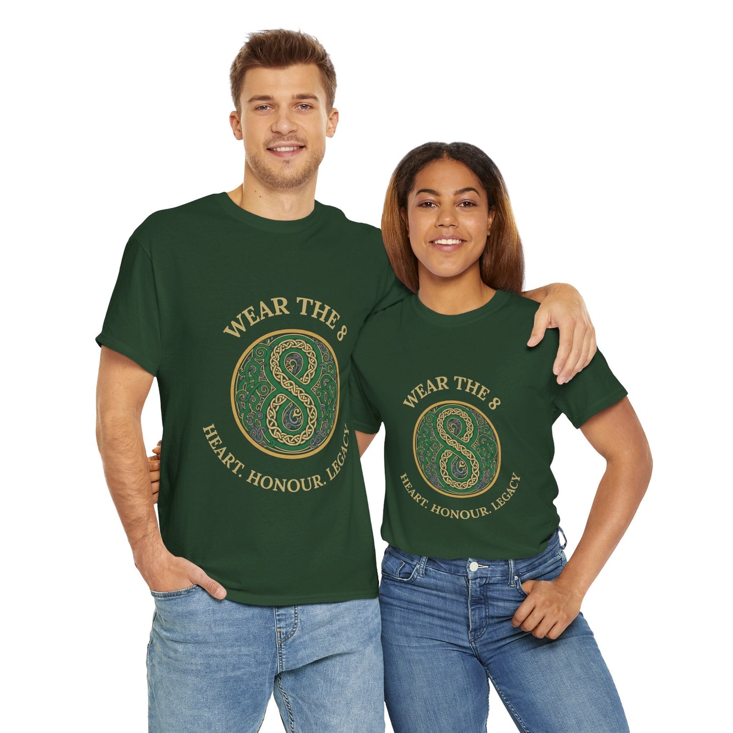 WEAR THE 8 – Heart. Honour. Legacy. | Irish Rugby Tribute T-Shirt - Rugby & Beer