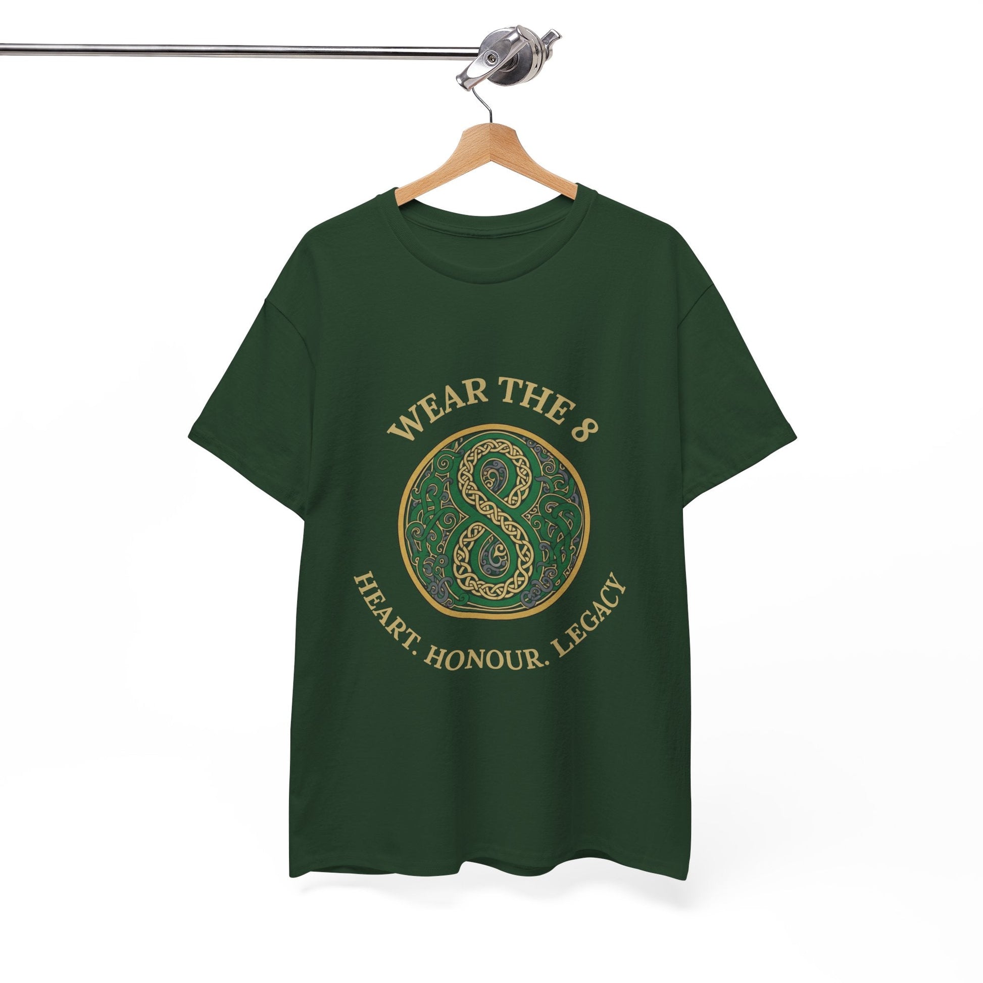 WEAR THE 8 – Heart. Honour. Legacy. | Irish Rugby Tribute T-Shirt - Rugby & Beer